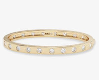 Ashley 18K Yellow Gold Plated Simulated Diamond 6mm Cuff Sz 7