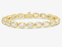 She's A Boss 18K Yellow Gold Plated Simulated Diamond 4mm Tennis Bracelet
