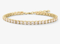 Mama Heiress 18K Yellow Gold Plated Simulated Diamond Anklet