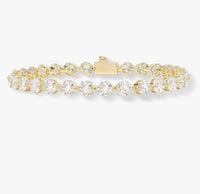 She's An Icon 18K Yellow Gold Plated Simulated Diamond 5mm Tennis Bracelet 6.5"