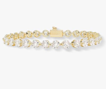 She's An Icon 18K Yellow Gold Plated Simulated Diamond 5mm Tennis Bracelet 7.5"