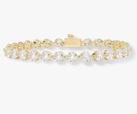 She's An Icon 18K Yellow Gold Plated Simulated Diamond 5mm Tennis Bracelet 7.5"
