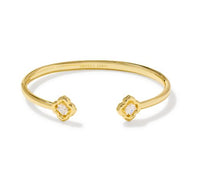 Mallory Gold Plated White CZ Crystal Cuff Bracelet S/M by Kendra Scott