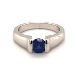 Sterling Silver and Blue Sapphire Ring