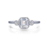 SS/PT 0.98cttw Simulated Diamond Ring