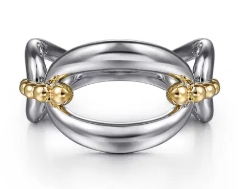 Two-Tone Open Link Ring