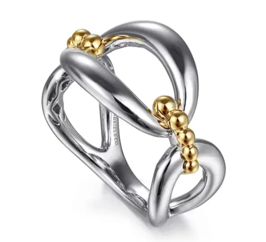 Two-Tone Open Link Ring