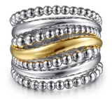 Two-Tone Wide Band Ring by Gabriel & Co