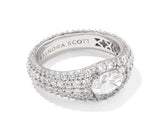 Bella Silver White CZ Band Ring Sz 8 by Kendra Scott