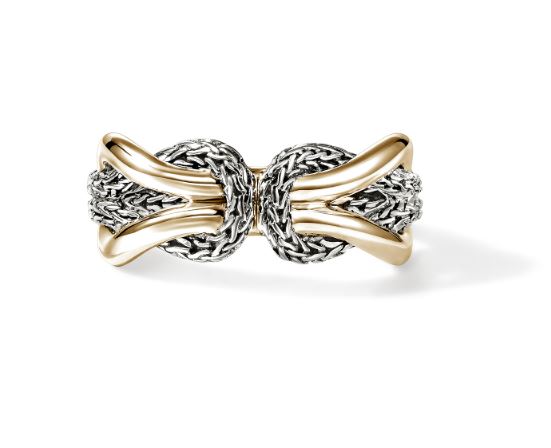 Love Knot Infinite 14K Gold & Silver Ring Sz 7 by John Hardy