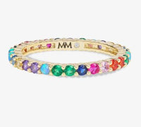 Heiress 18K Yellow Gold Plated Simulated Colored Stone Ring