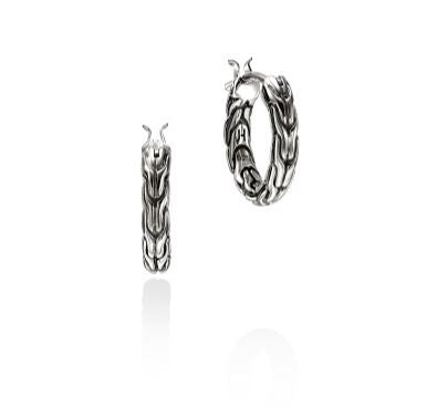 Essentials Silver 14mm Hoop Earrings by John Hardy
