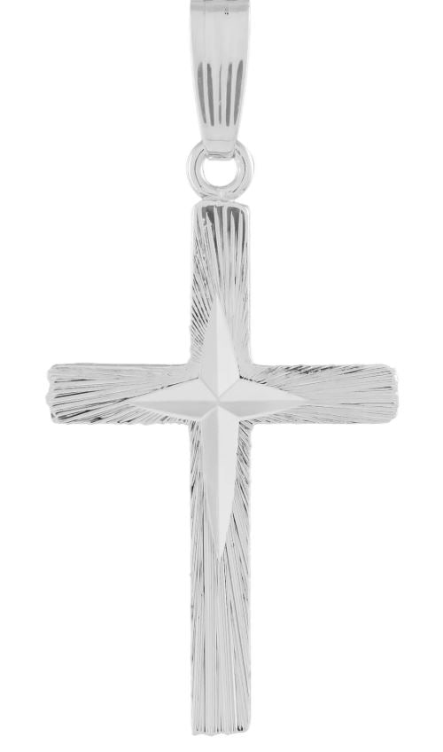 Sterling Silver Cross on Rolo Chain 18"