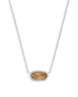 Elisa Silver Plated Necklace in Orange Citrine Quartz by Kendra Scott