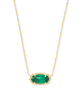 Elisa Gold Plated Necklace in Emerald Cats Eye by Kendra Scott