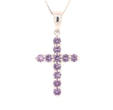 Alexandrite Cross Necklace