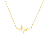Yellow Gold Plated Heart Beat Necklace