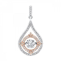 Sterling Silver and Cubic Zirconia Rhythm of Love Pendant