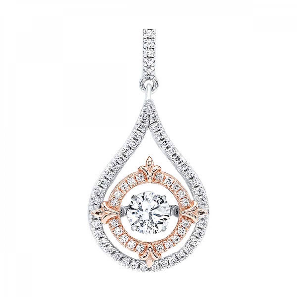 Sterling Silver and Cubic Zirconia Rhythm of Love Pendant