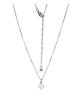 Sterling Silver Created Opal Birthstone Necklace by ELLE