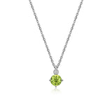 Sterling Silver Genuine Peridot Necklace by ELLE