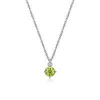Sterling Silver Genuine Peridot Necklace by ELLE