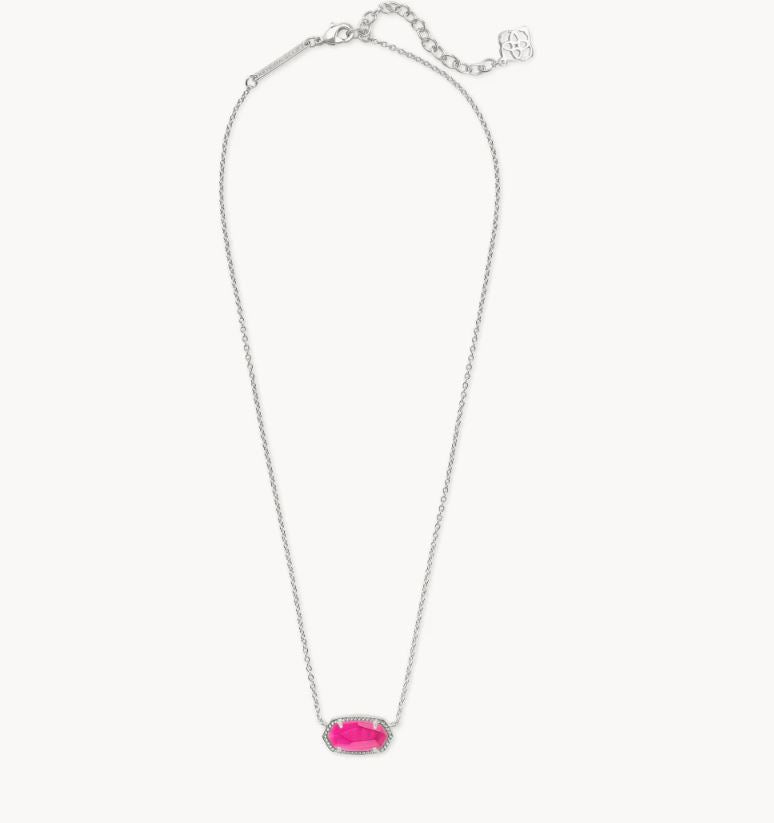 Elisa Silver Pendant Necklace in Azalea Illusion by Kendra Scott