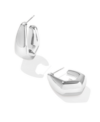 Kaia Silver Small Hoop Earrings by Kendra Scott