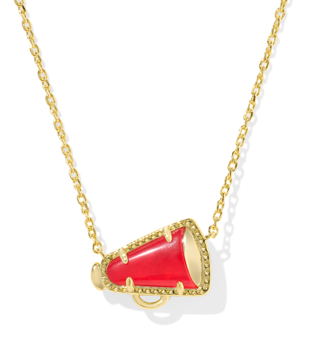 Cheer Gold Plated Red Illusion Short Pendant Necklace by Kendra Scott