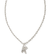 Crystal Letter K Silver White CZ Short Pendant Necklace by Kendra Scott