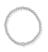 Mini Elaina Silver Iridescent Drusy Stretch Bracelet by Kendra Scott