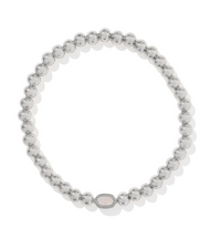 Mini Elaina Silver Iridescent Drusy Stretch Bracelet by Kendra Scott