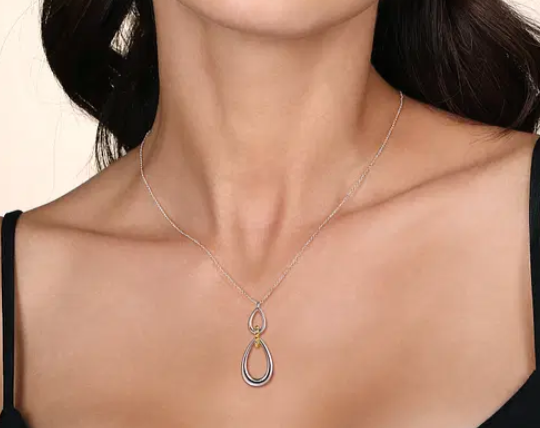 Two-Tone Bujukan Link Necklace by Gabriel & Co