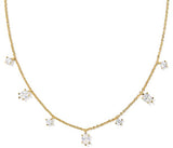 Cailin Gold Plated White CZ Delicate Strand Necklace by Kendra Scott