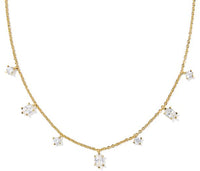 Cailin Gold Plated White CZ Delicate Strand Necklace by Kendra Scott