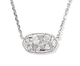 Holland Silver White CZ Crystal Short Pendant Necklace by Kendra Scott