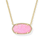 Elisa Gold Plated Carnation Kyocera Opal Statement Short Necklace by Kendra Scott