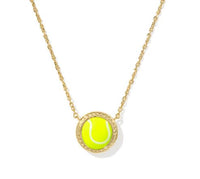 Tennis Gold Plated Chartreuse Magnesite Short Pendant Necklace by Kendra Scott