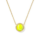 Tennis Gold Plated Chartreuse Magnesite Short Pendant Necklace by Kendra Scott