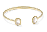 Daphne Gold Plated Frame Ivory MOP Cuff Bracelet S/M by Kendra Scott