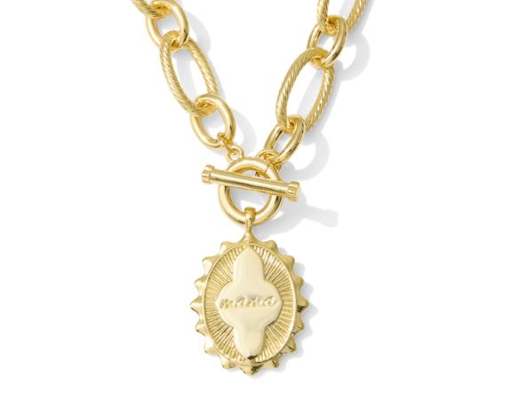 Mama Gold Plated Link & Chain Necklace by Kendra Scott