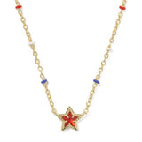 Mini Cassidy Gold Plated Red Illusion Short Pendant Necklace by Kendra Scott