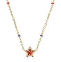 Mini Cassidy Gold Plated Red Illusion Short Pendant Necklace by Kendra Scott