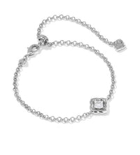 Mallory Silver White CZ Crystal Delicate Chain Bracelet by Kendra Scott