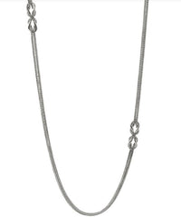 Love Knot Infinite Silver Station Necklace 3.6mm Double Row Chain Sz 32 by John Hardy