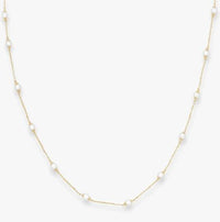 18K Yellow Gold Plated Perfect Pearl Infinity Necklace