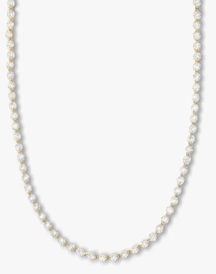 She's An Icon Silver Simulated Diamond 4mm Tennis Necklace 18"