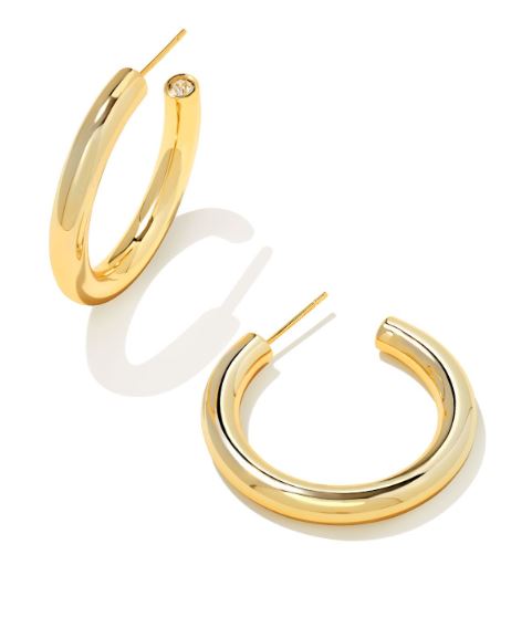 Colette Gold Plated Metal Hoop Earrings by Kendra Scott