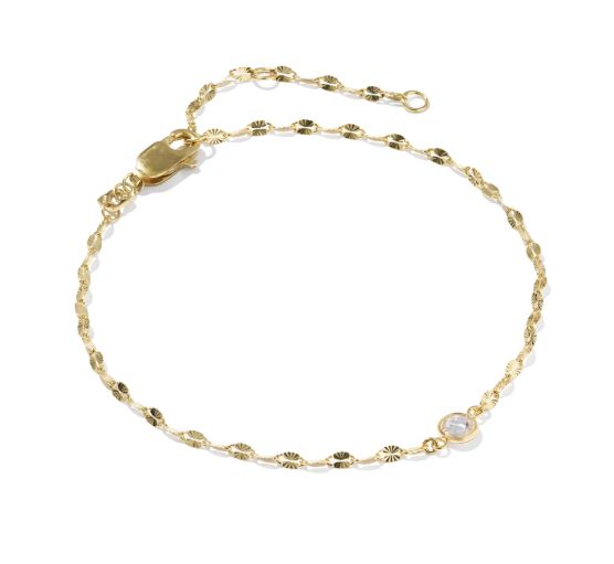 Alina Sunburst 14K Yellow Gold-Filled White CZ Chain Bracelet by Kendra Scott