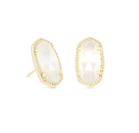 Ellie Gold Plated Earrings in Ivory Pearl by Kendra Scott